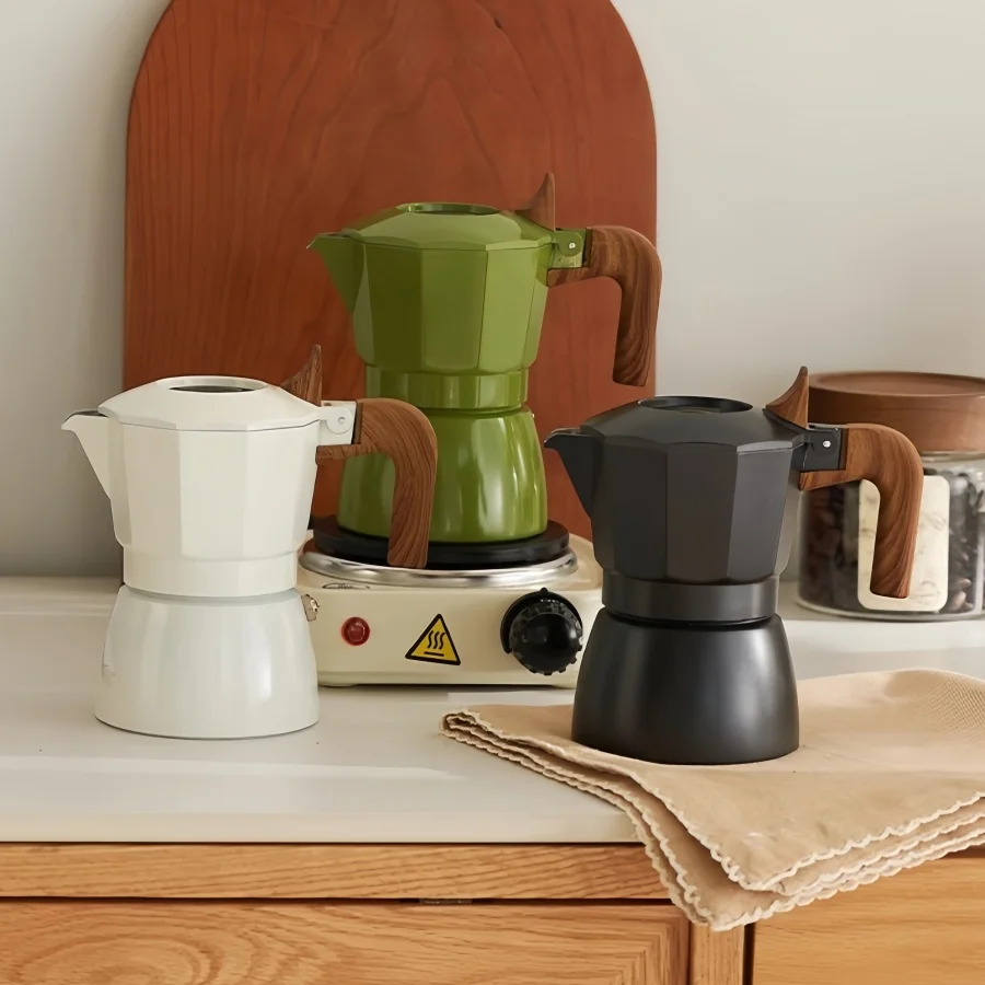 Moka Pot Stove - 100ml Double Valve Coffee Pot Espresso