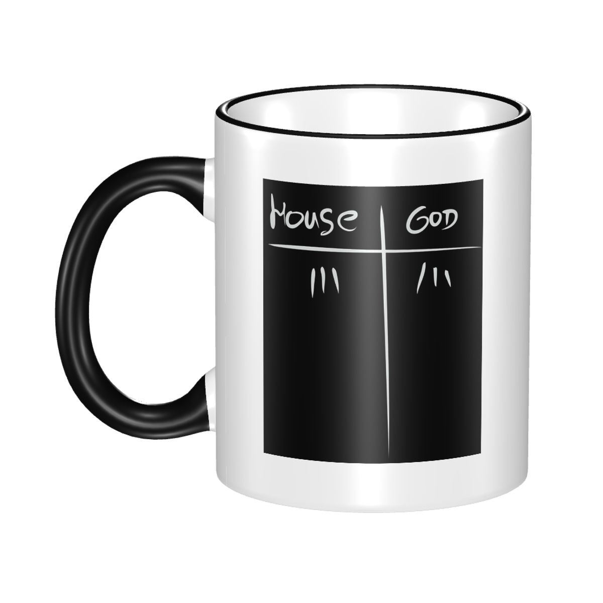 Coffee Vs Tea - House MD VS GOD Mug Funny