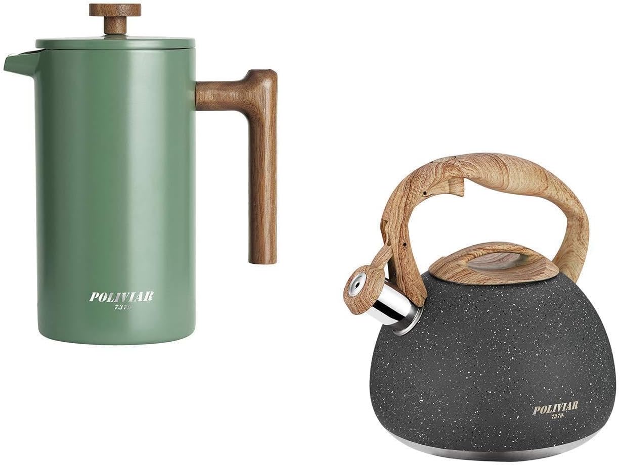 Coffee Tea Press - POLIVIAR 34 oz French Press Coffee