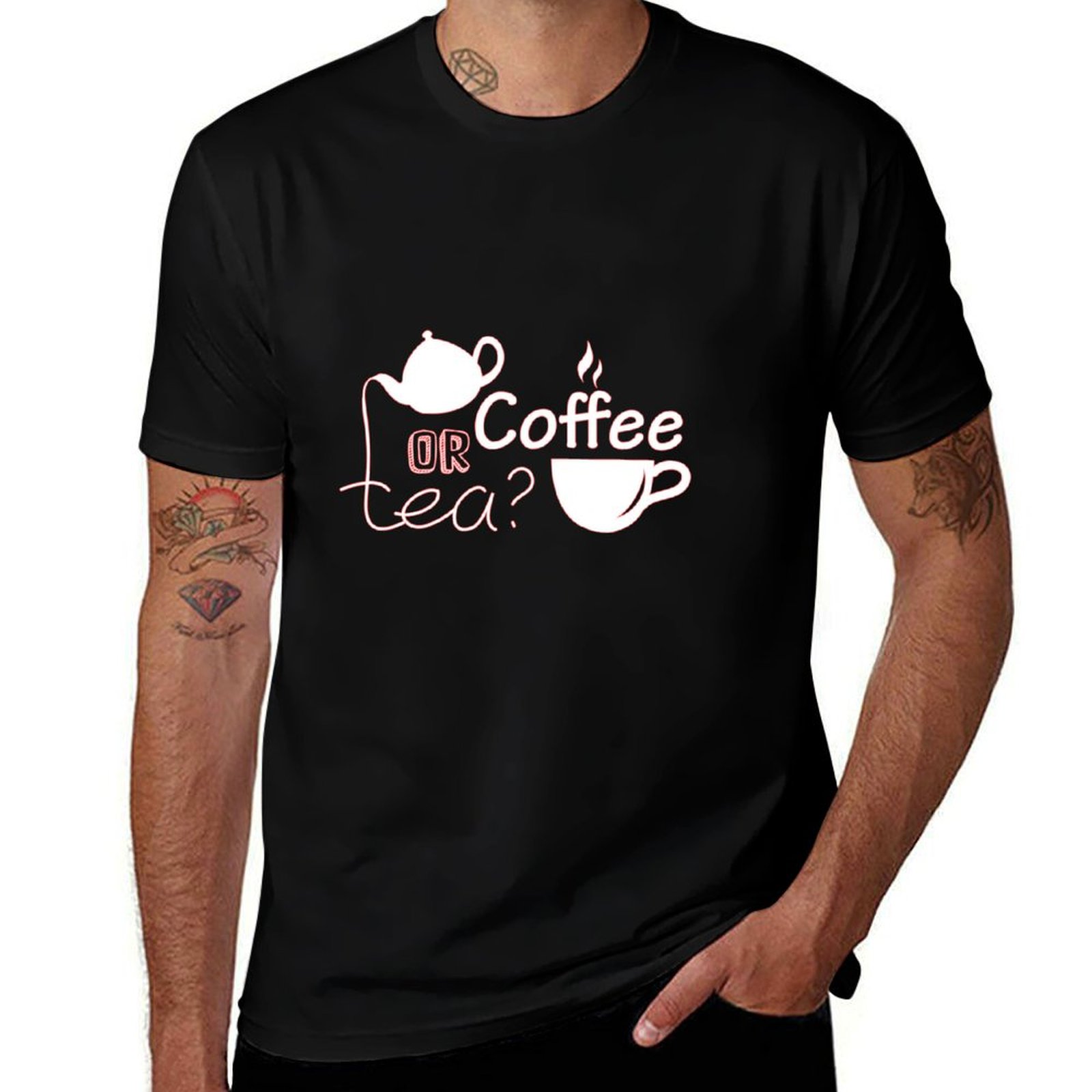 Coffee Tea Knits - Coffee or tea T-Shirt t shirts