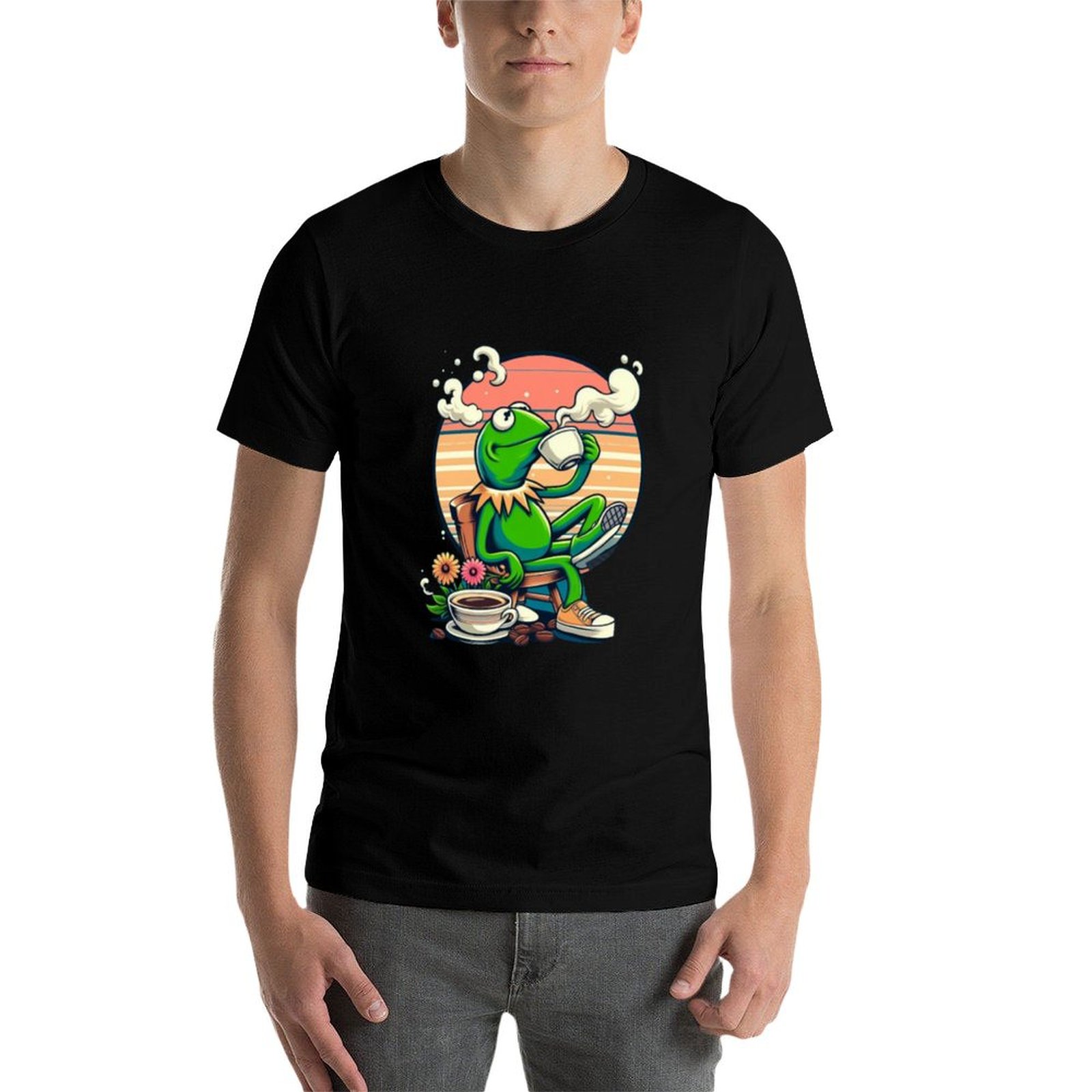 Kermit Sipping Tea gif. Funny  - Coffee Tea Knits 评论和价格