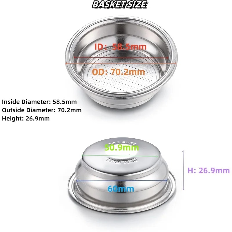 High Quality 2pcs 58mm Dual Wa - Coffee Tea Press 评论和价格