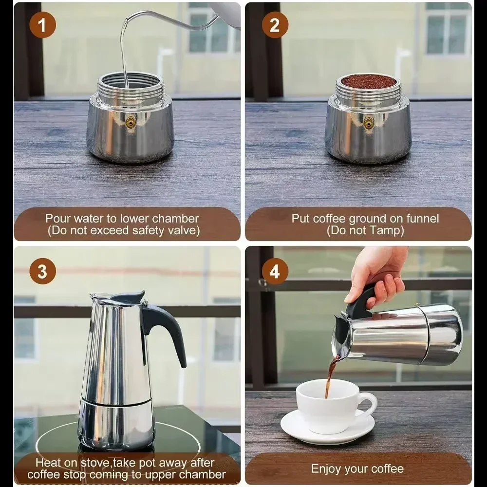 Coffee Maker Moka Pot 50ml-600 - Moka Pot Stove 评论和价格