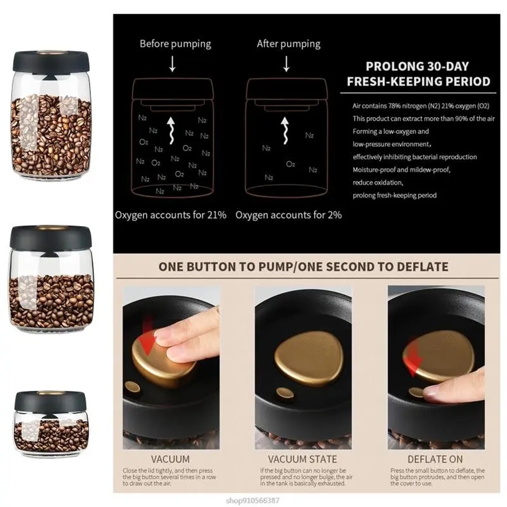 1pack Coffee Bean Storage Cont - Coffee Tea Press 评论和价格