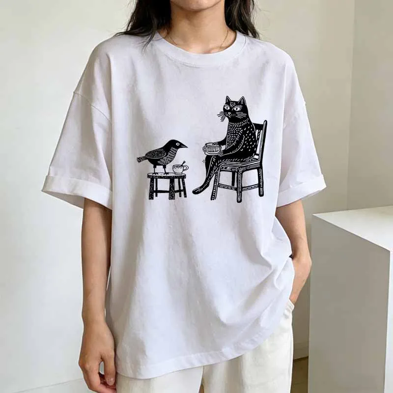 Coffee Tea with Friends Cat Pr - Coffee Tea Knits 评论和价格