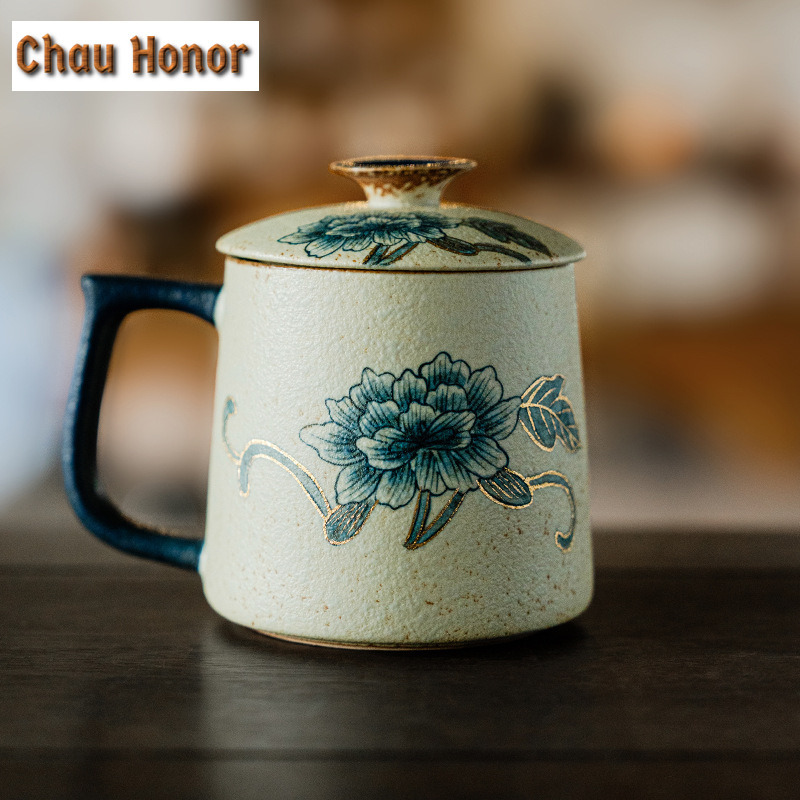 330ml Blue And White Flint Red - Draw Coffee And Tea 评论和价格
