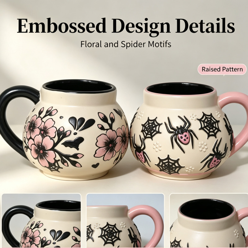 Spooky Talavera Ceramic Mug Ha - Coffee Tea Bar At Home 评论和价格