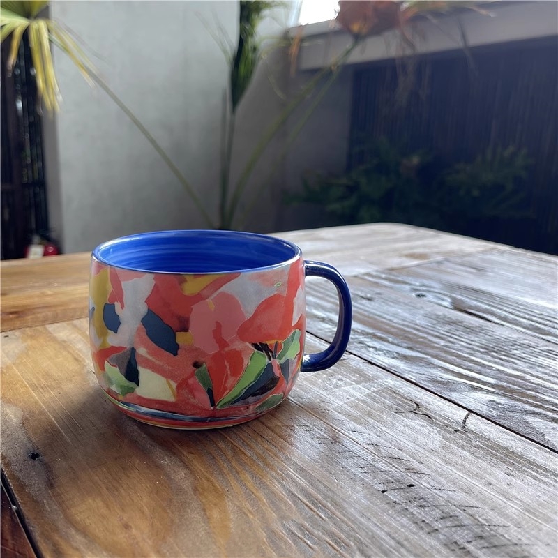 Oil Painting Ceramics Mugs cof - Best Tea Coffee 评论和价格