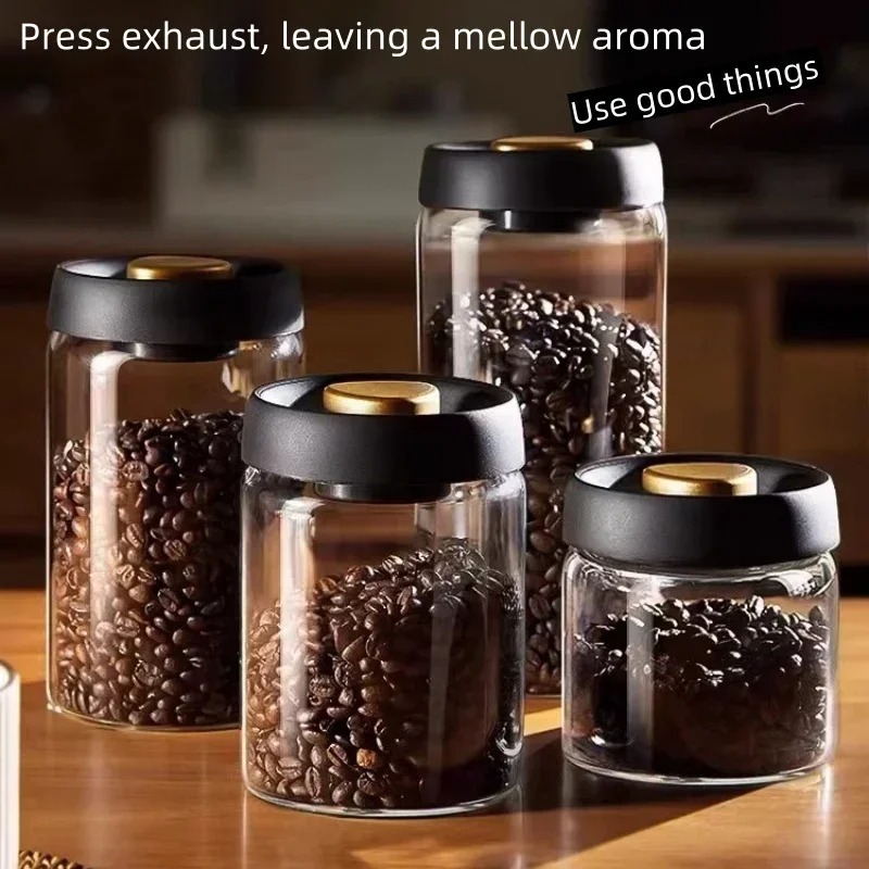 Manual Vacuum Sealed Coffee Ja - Coffee Tea Organizer 评论和价格