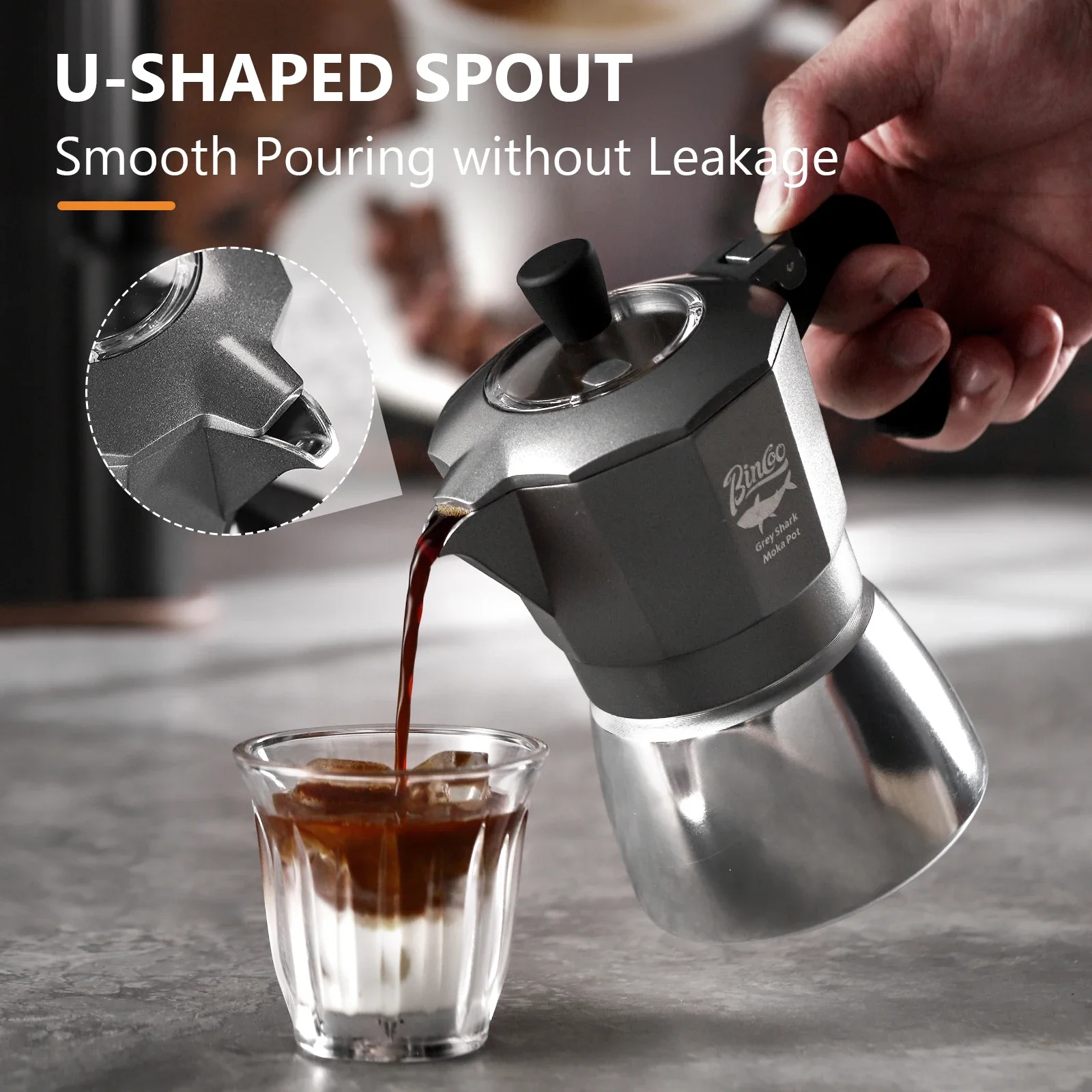 Bincoo 2 Cups Double Valve Mok - Moka Pot Stove 评论和价格