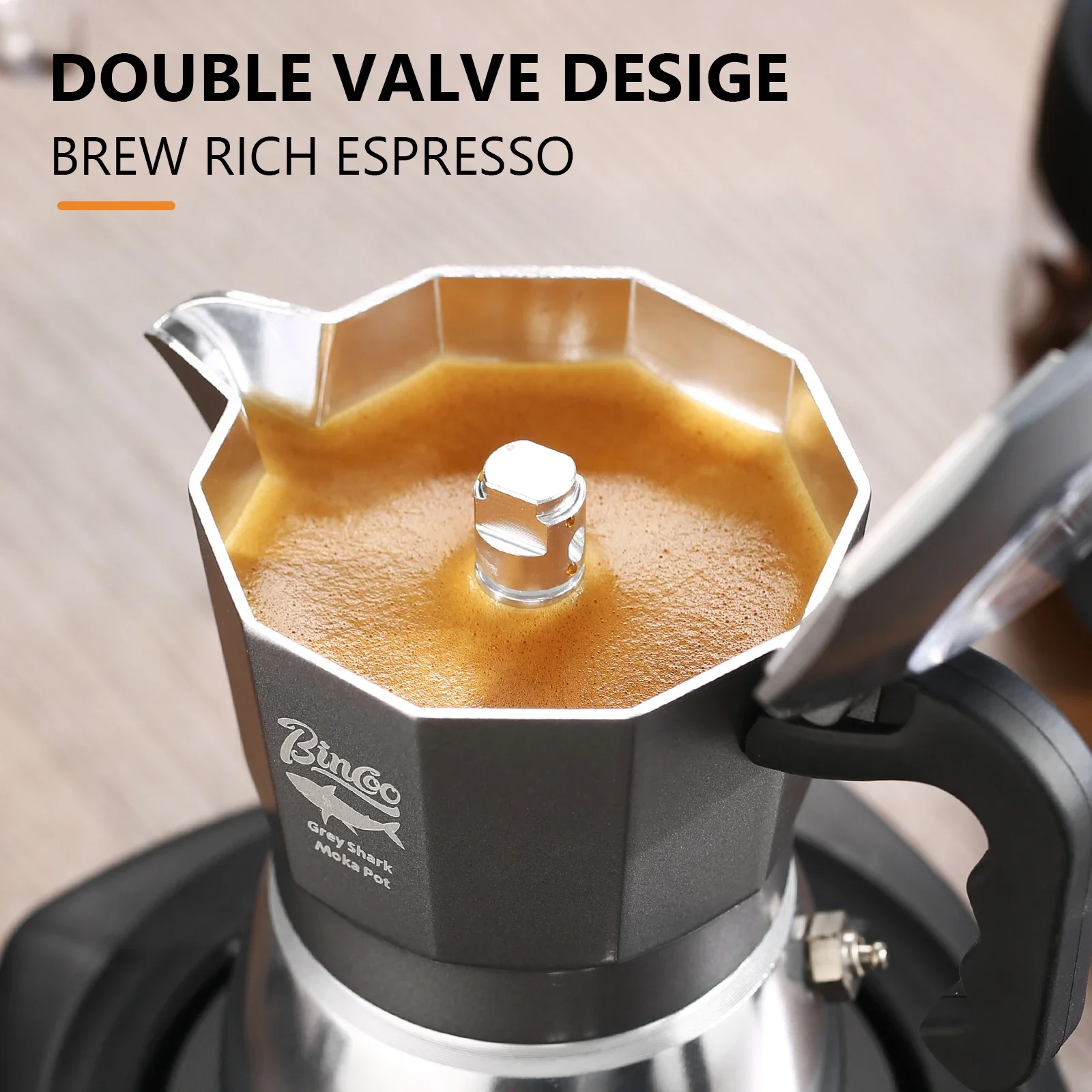 Bincoo 2 Cups Double Valve Mok - Moka Pot Stove 评论和价格