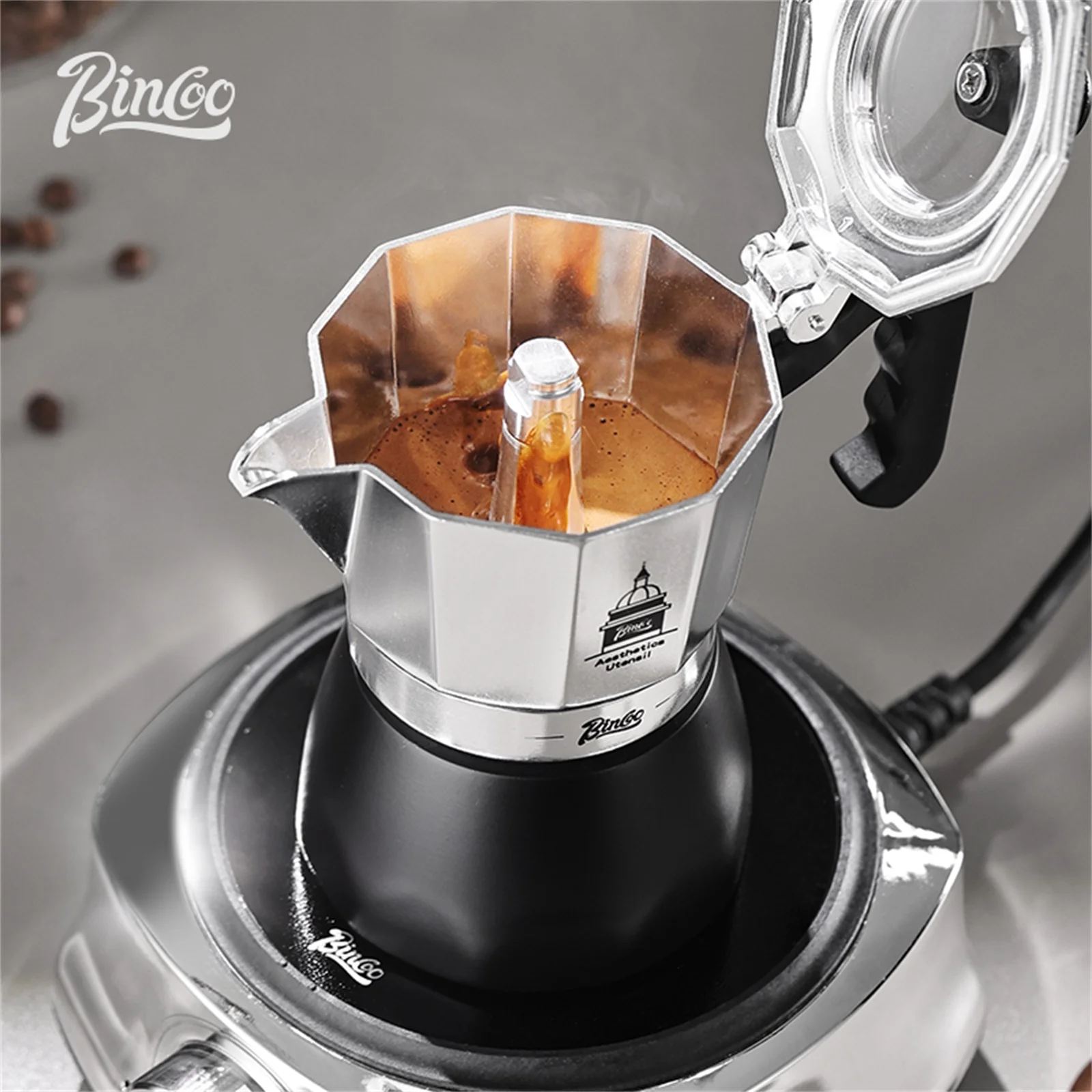 BINCOO Double Valve Moka Pot，E - Moka Pot Stove 评论和价格