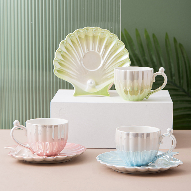Pearl Shell Design Ceramics Mu - Best Tea Coffee 评论和价格