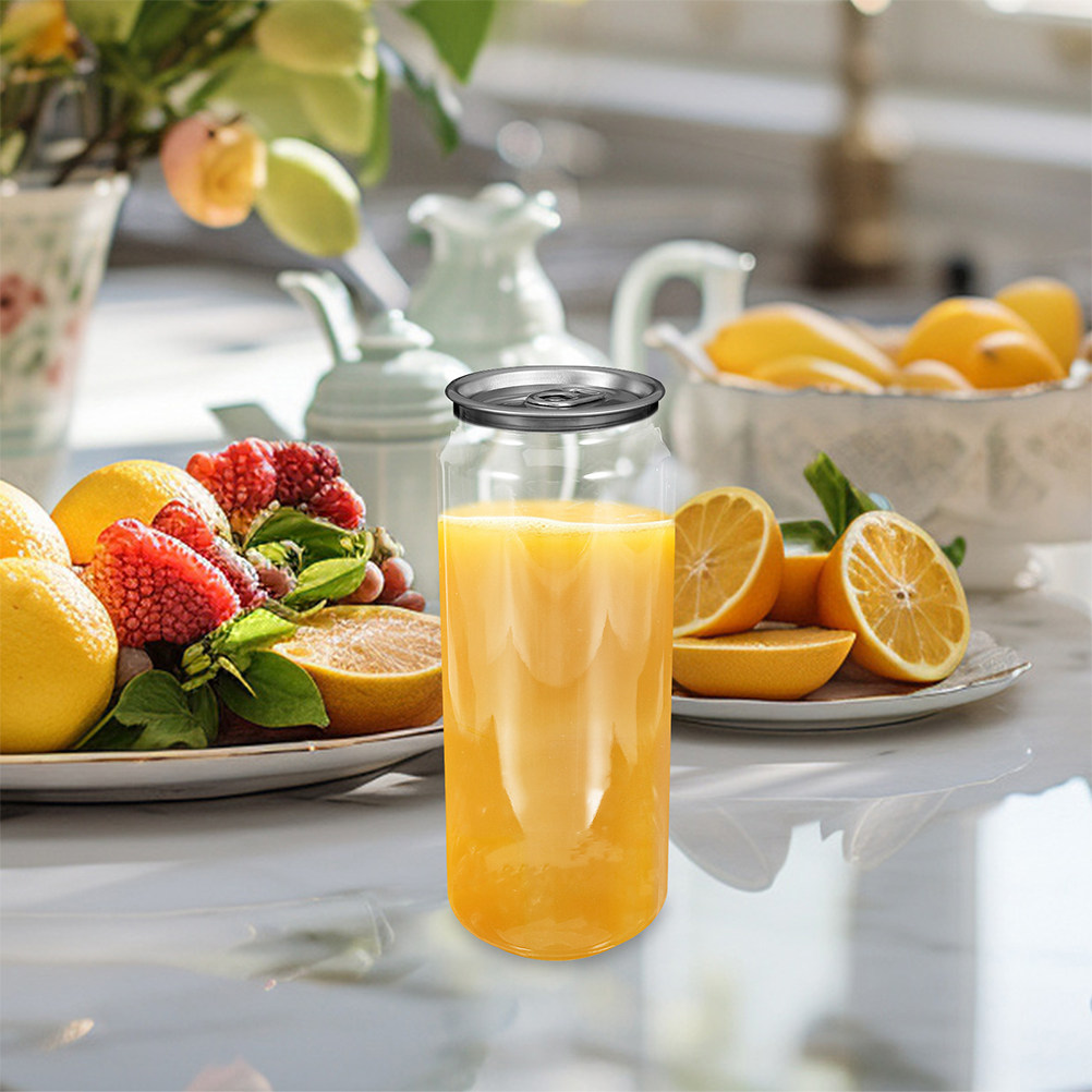 5pcs Transparent Beverage Cans - Juice Tea Coffee 评论和价格