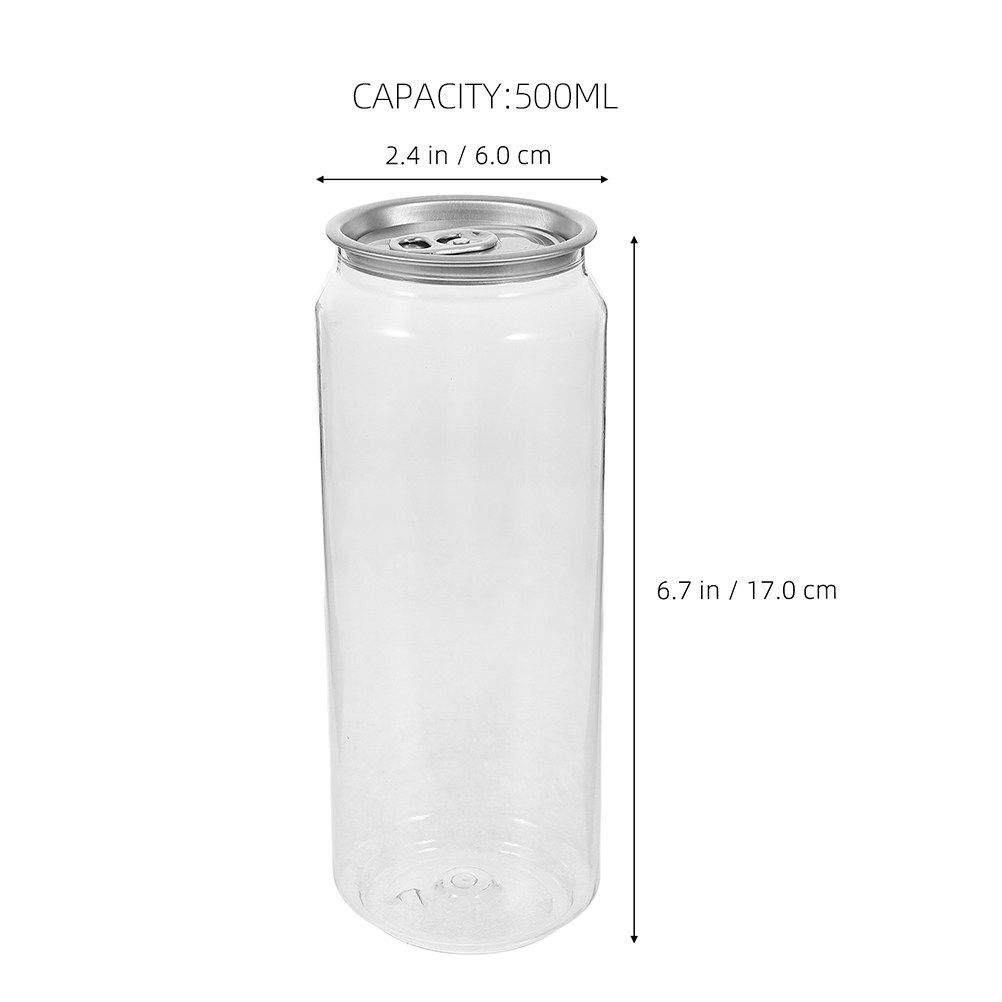 5pcs Transparent Beverage Cans - Juice Tea Coffee 评论和价格