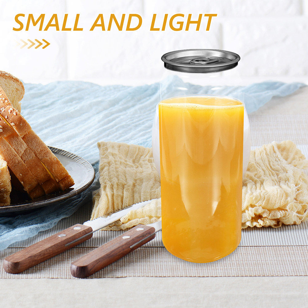 5pcs Transparent Beverage Cans - Juice Tea Coffee 评论和价格