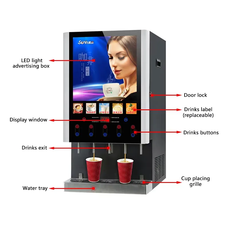 for 50SCW-12 Automatic Coffee  - Coffee Tea Vending Machine For Office 评论和价格