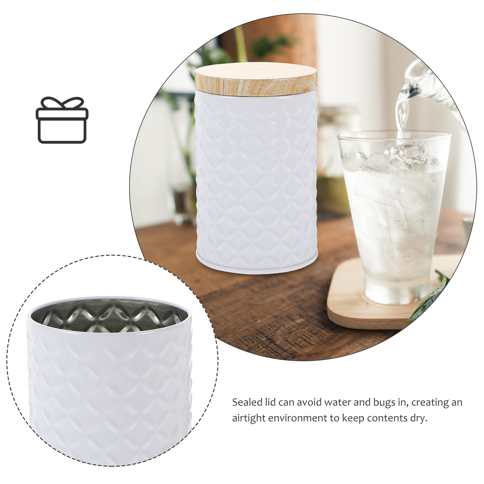 2Pcs Food Grade Tinplate Stora - Coffee Tea Organizer 评论和价格