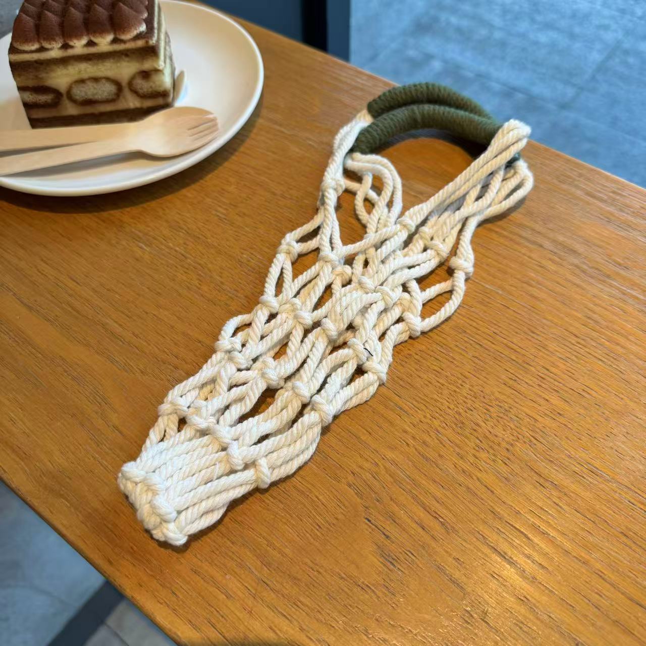 Handmade Macrame Cup Holder Ba - Coffee Tea Knits 评论和价格