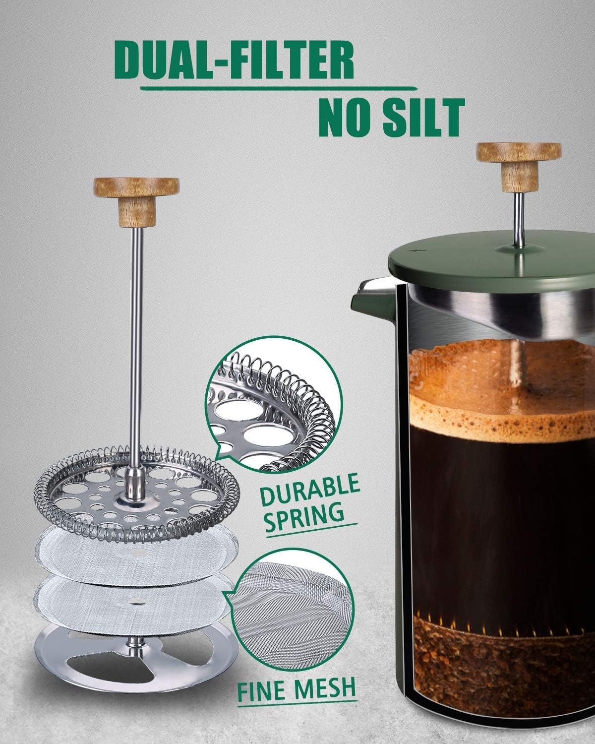 POLIVIAR 34 oz French Press Co - Coffee Tea Press 评论和价格