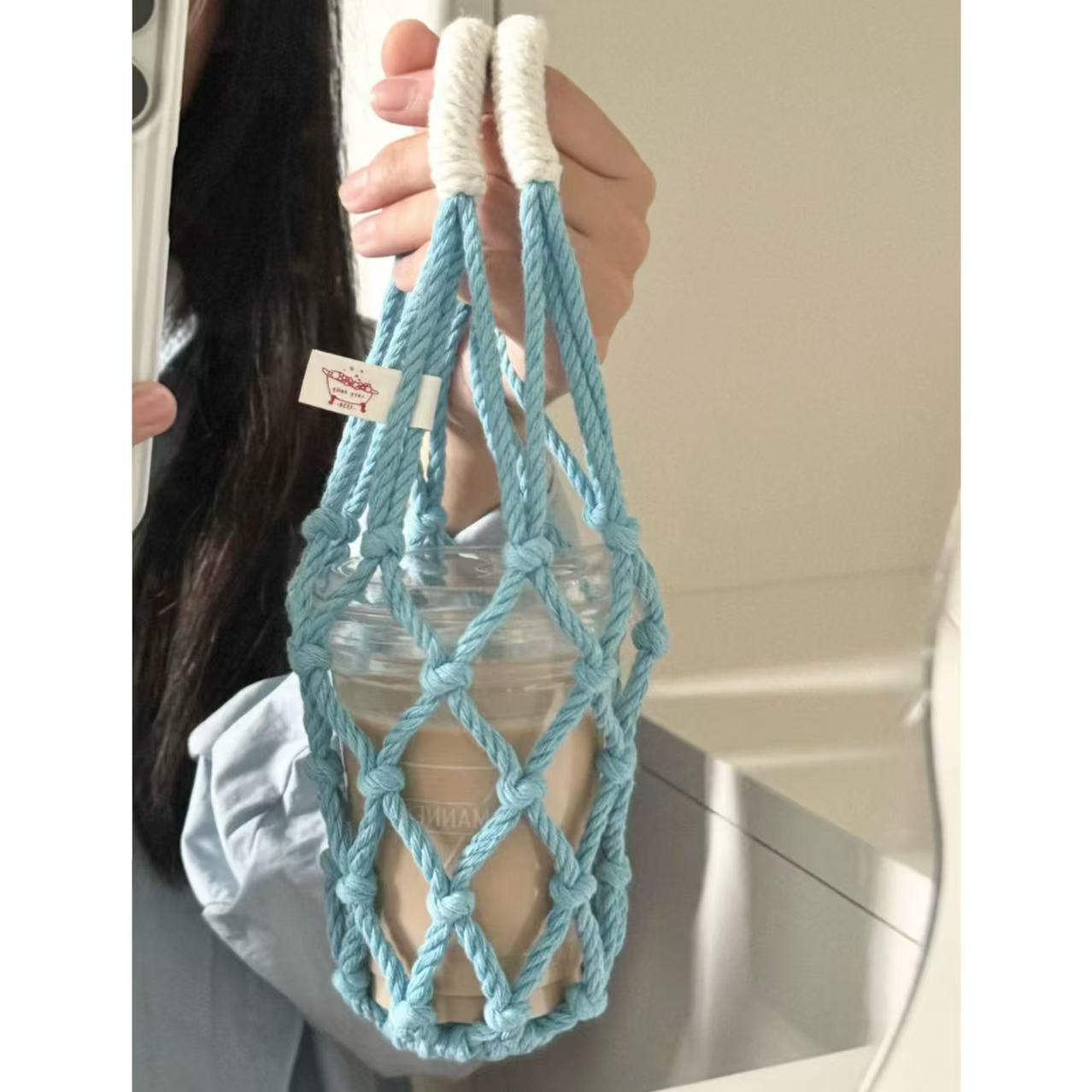 2PCS Handmade Macrame Cup Hold - Coffee Tea Knits 评论和价格