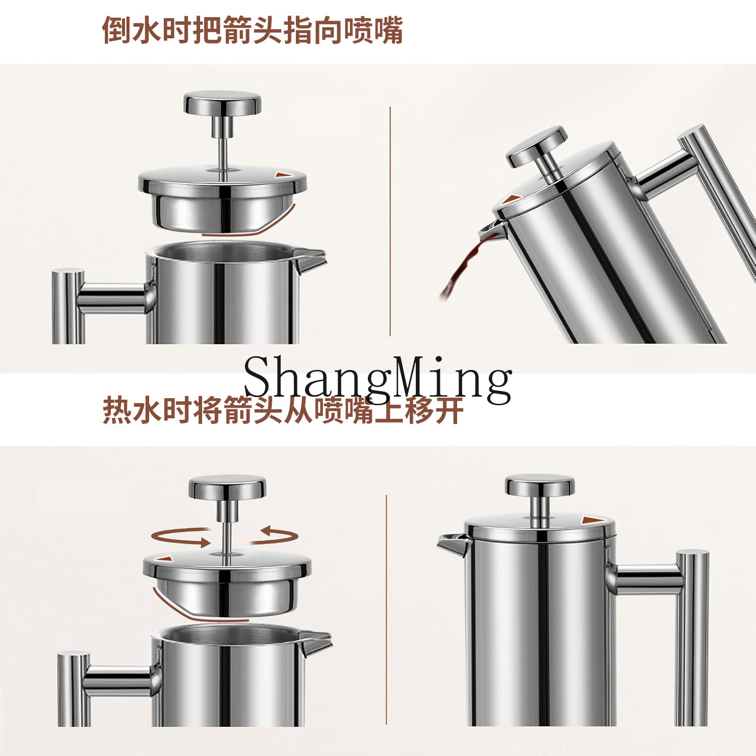 DSA stainless steel French pre - Coffee Tea Press 评论和价格