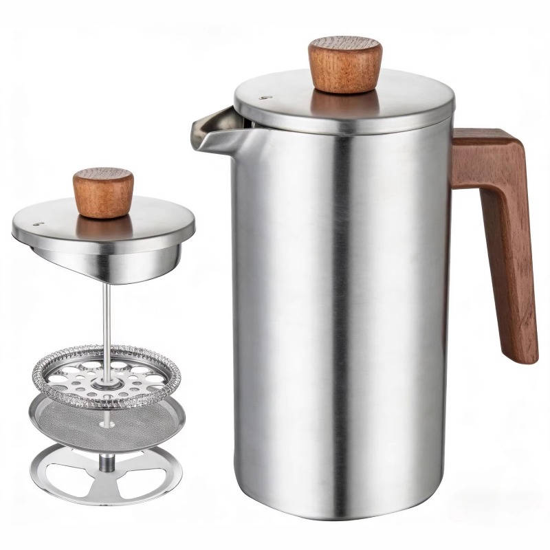 JUSTINLAU 1000ml Stainless Ste - Coffee Tea Press 评论和价格