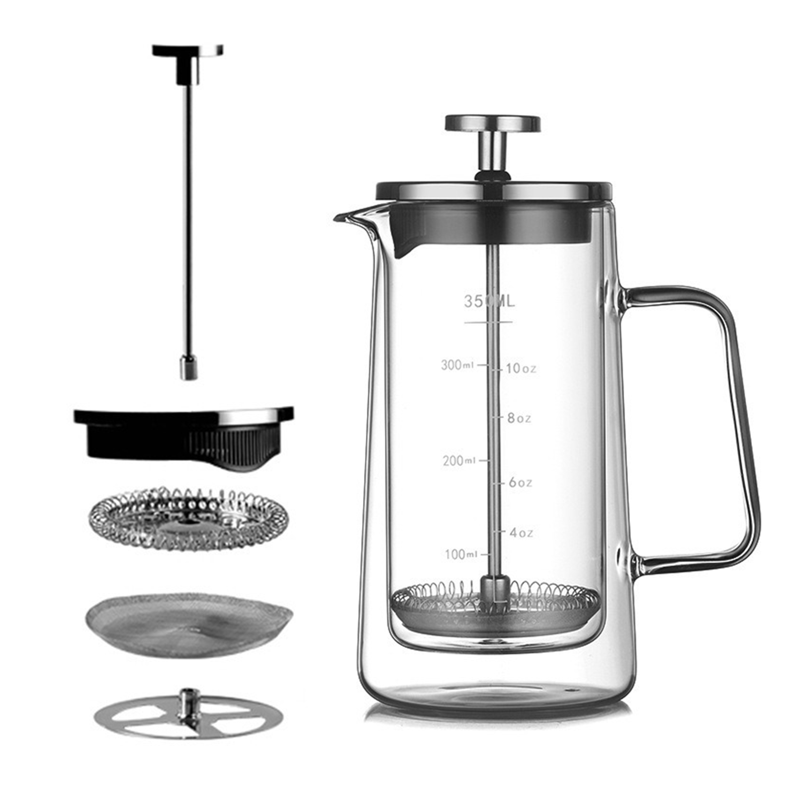 Double Layers French Press Pot - Coffee Tea Press 评论和价格