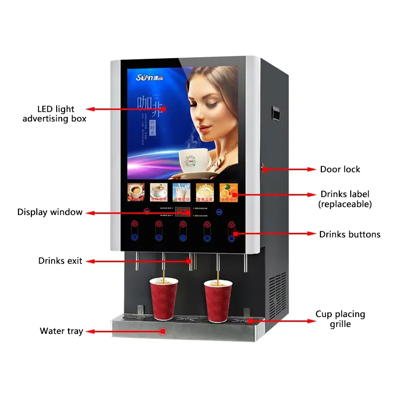 for 50SCW-12L Iced Coffee Vend - Coffee Tea Vending Machine For Office 评论和价格