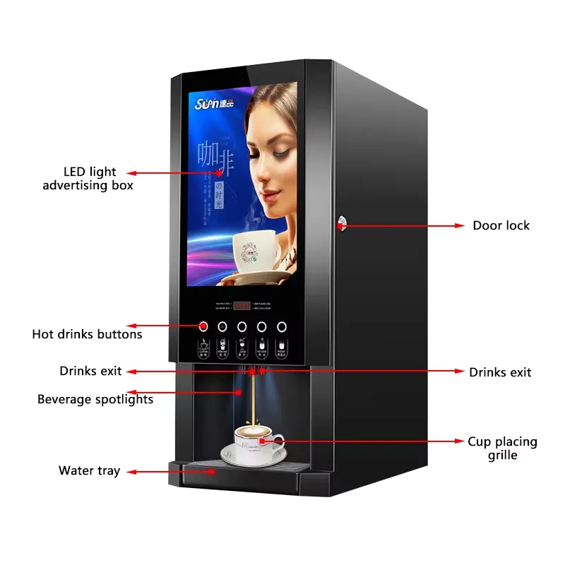 for E30SW Instant Coffee Machi - Coffee Tea Vending Machine For Office 评论和价格