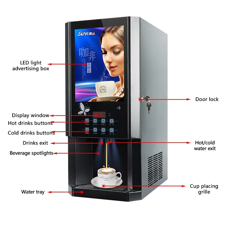 for 30SCW-8 Automatic Coffee M - Coffee Tea Vending Machine For Office 评论和价格