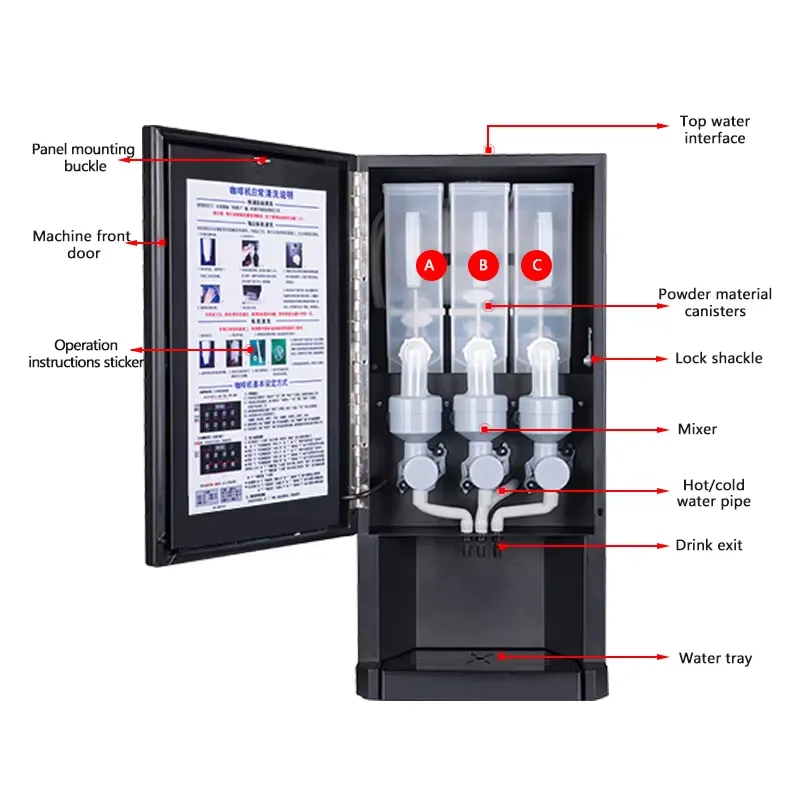for 30SCW-8 Automatic Coffee M - Coffee Tea Vending Machine For Office 评论和价格