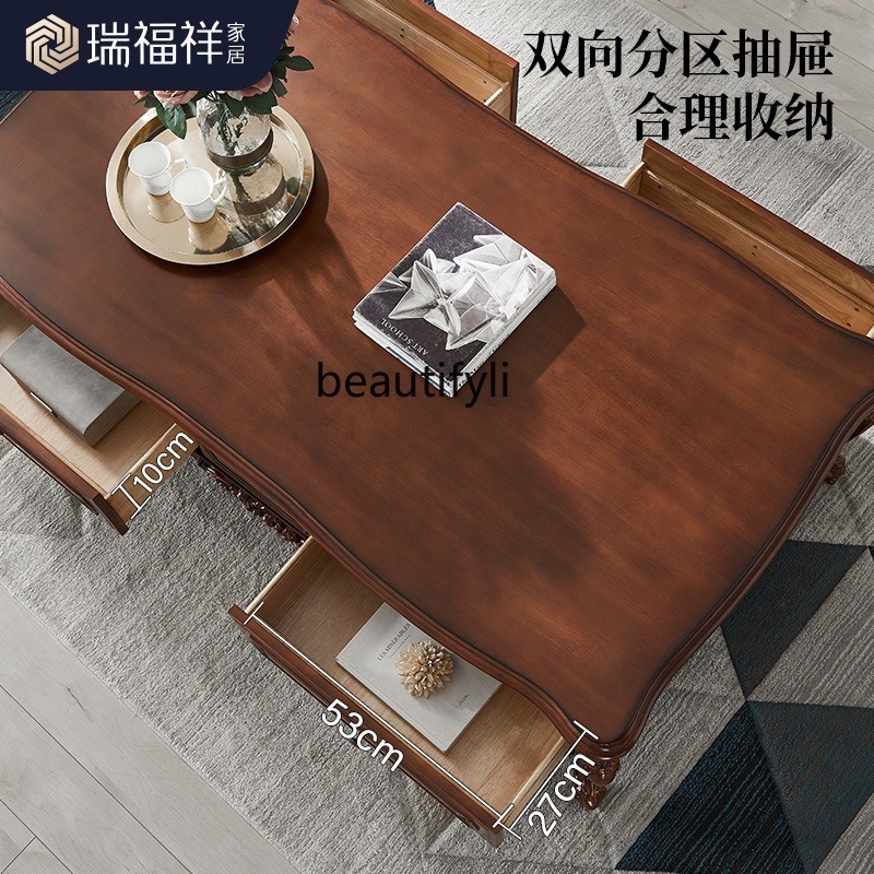 All solid wood coffee table Am - Draw Coffee And Tea 评论和价格