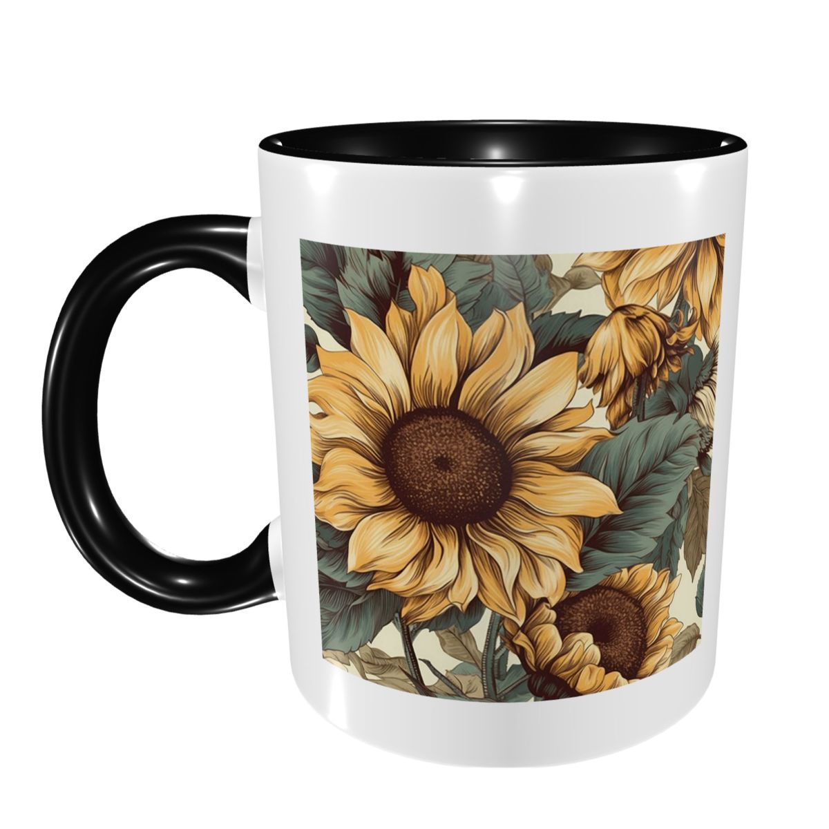 Golden Sunflower Cluster Vinta - Draw Coffee And Tea 评论和价格