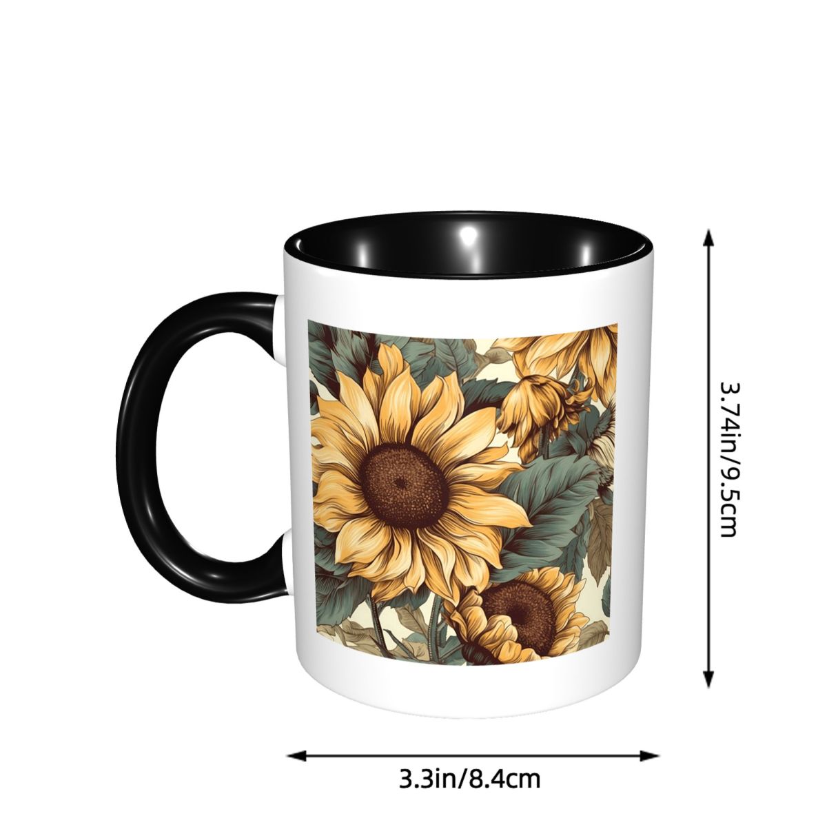 Golden Sunflower Cluster Vinta - Draw Coffee And Tea 评论和价格