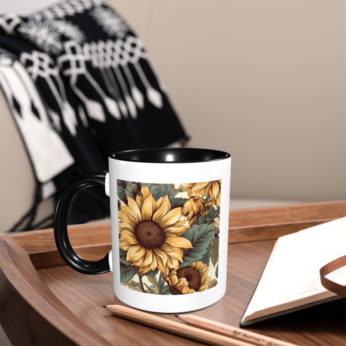 Golden Sunflower Cluster Vinta - Draw Coffee And Tea 评论和价格