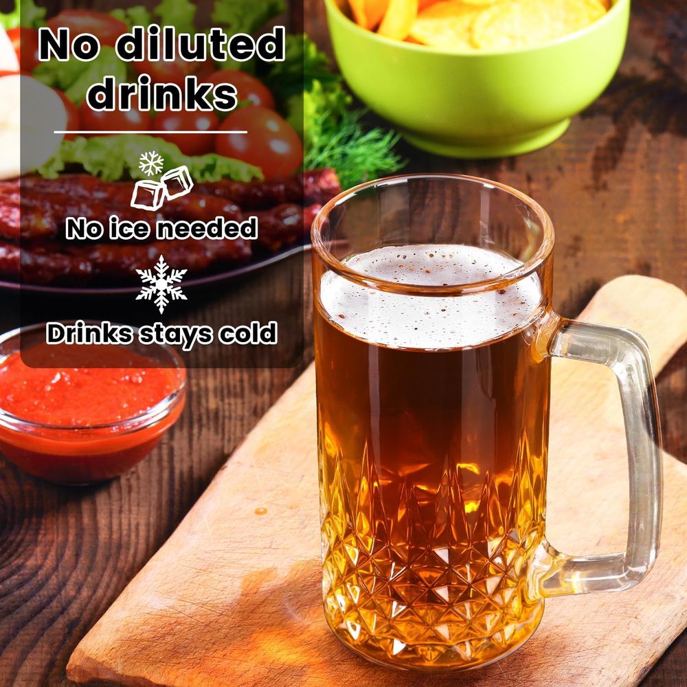 20 oz Heavy Glass Mugs Set of  - Mug Tea Coffee 评论和价格