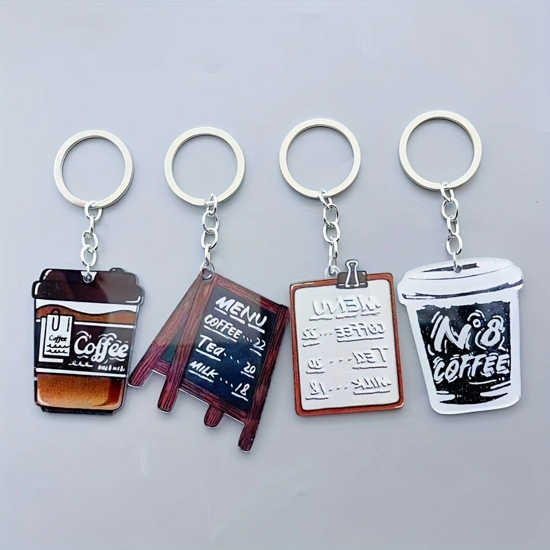 8pcs acrylic coffee cup keycha - Coffee&Tea House Opinie 评论和价格