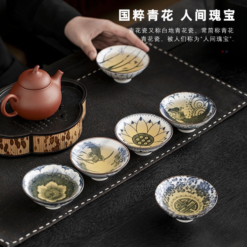 Blue And White Porcelain Teacu - Coffee Tea Organizer 评论和价格